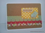 Scallops, Basic Grey Shine On 6x6 Paper, Autumn Leaves' Mindy's Zoo, kraft card